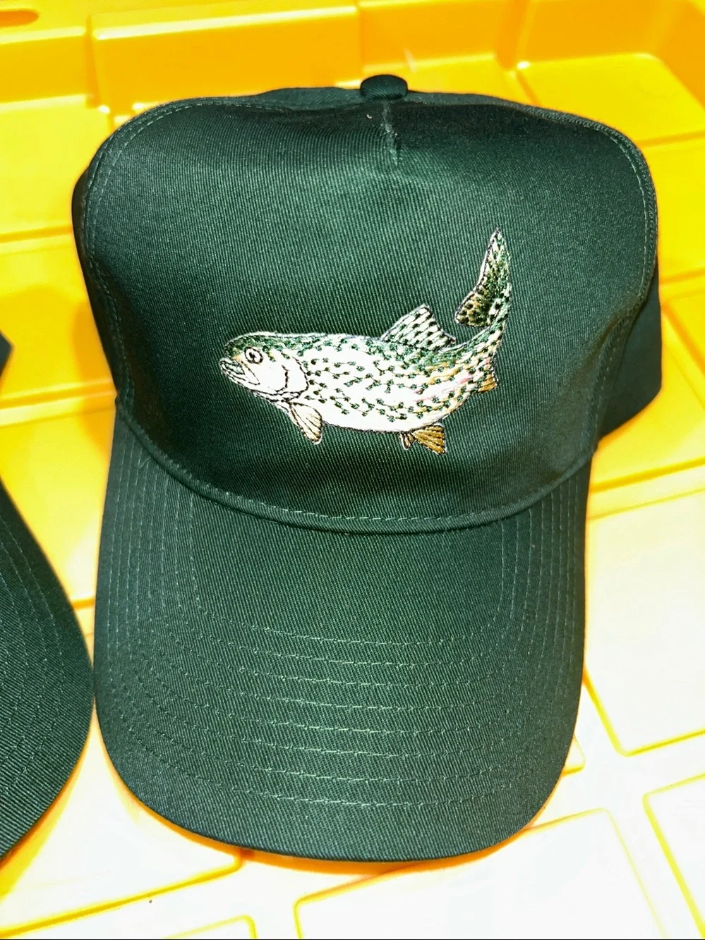 New! Set of 2 dark green wildlife hats